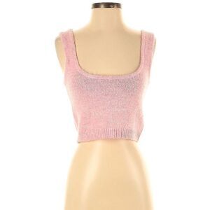 Glassons✨Pink Sweater Cropped Tank Top
